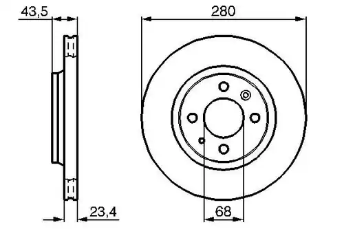 спирачен диск BOSCH 0 986 478 375