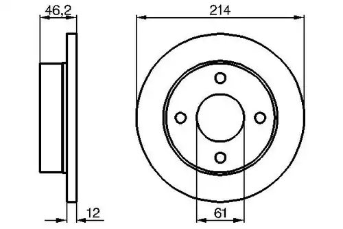 спирачен диск BOSCH 0 986 478 389