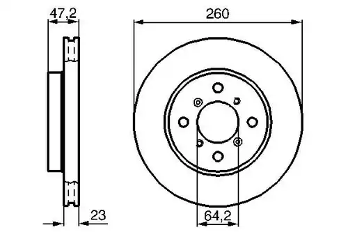 спирачен диск BOSCH 0 986 478 415