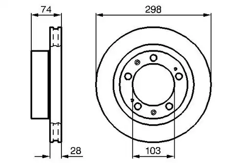 спирачен диск BOSCH 0 986 478 418