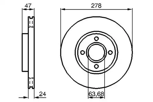 спирачен диск BOSCH 0 986 478 427