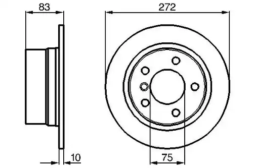 спирачен диск BOSCH 0 986 478 439