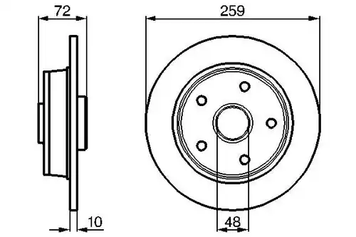 спирачен диск BOSCH 0 986 478 440