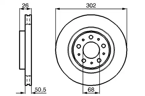 спирачен диск BOSCH 0 986 478 454