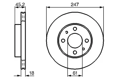 спирачен диск BOSCH 0 986 478 459