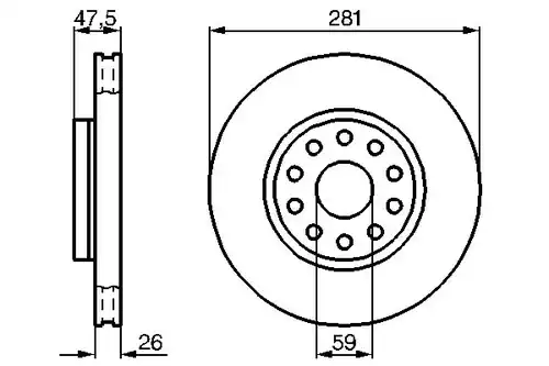 спирачен диск BOSCH 0 986 478 460