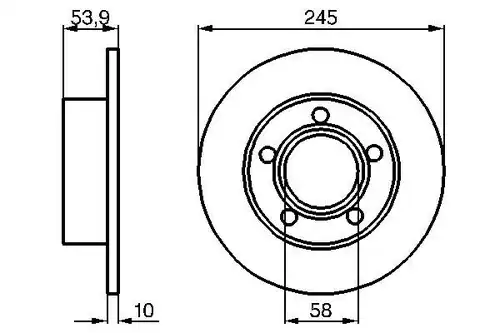 спирачен диск BOSCH 0 986 478 461