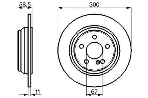 спирачен диск BOSCH 0 986 478 472