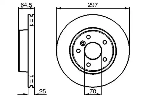 спирачен диск BOSCH 0 986 478 483