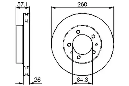 спирачен диск BOSCH 0 986 478 484