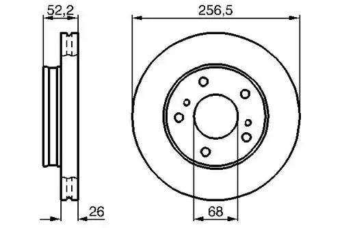 спирачен диск BOSCH 0 986 478 485