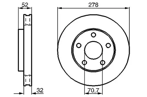 спирачен диск BOSCH 0 986 478 486