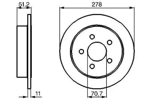 спирачен диск BOSCH 0 986 478 487