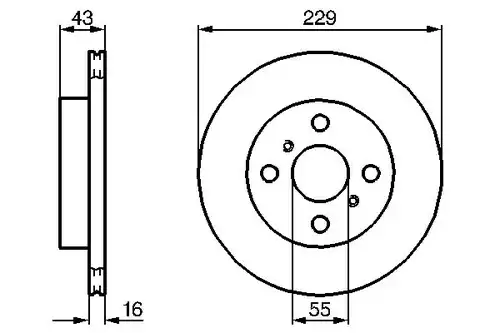 спирачен диск BOSCH 0 986 478 491