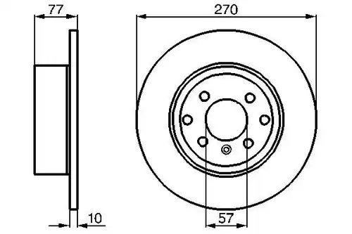 спирачен диск BOSCH 0 986 478 504