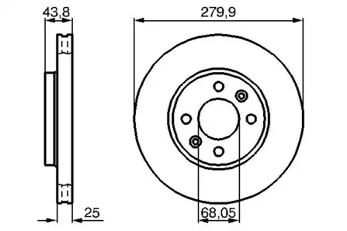 спирачен диск BOSCH 0 986 478 505