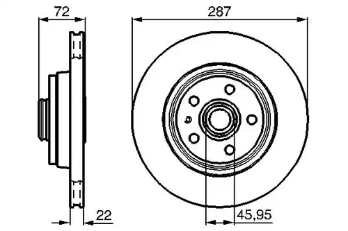 спирачен диск BOSCH 0 986 478 509