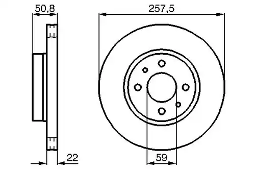 спирачен диск BOSCH 0 986 478 512