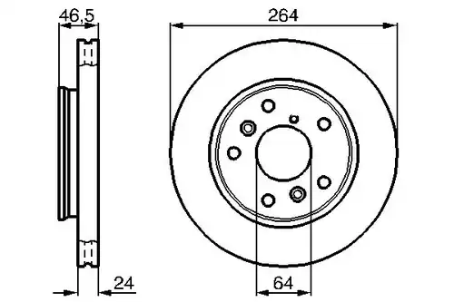 спирачен диск BOSCH 0 986 478 523