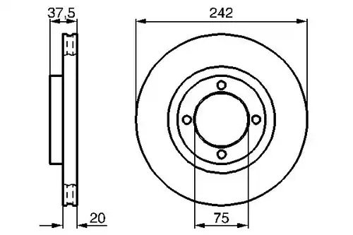 спирачен диск BOSCH 0 986 478 524