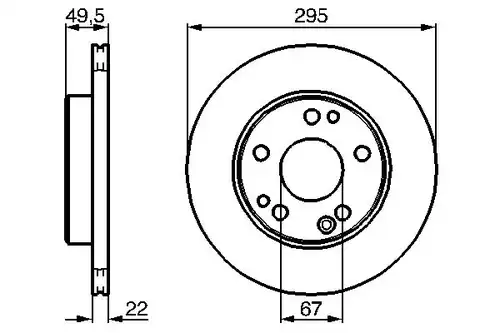 спирачен диск BOSCH 0 986 478 525