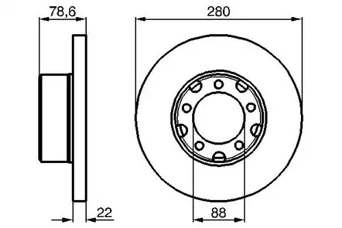 спирачен диск BOSCH 0 986 478 529