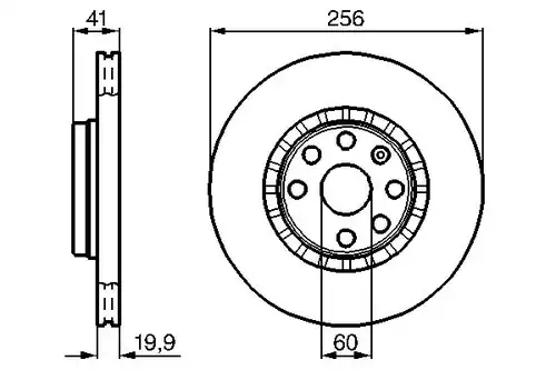 спирачен диск BOSCH 0 986 478 535