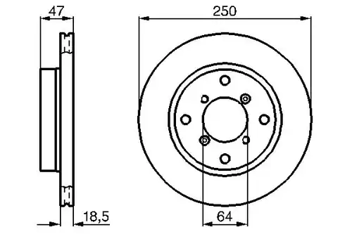 спирачен диск BOSCH 0 986 478 540