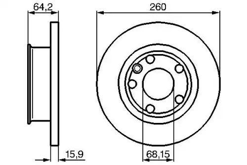 спирачен диск BOSCH 0 986 478 547