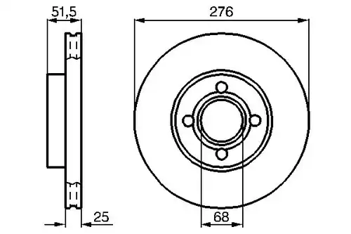 спирачен диск BOSCH 0 986 478 549