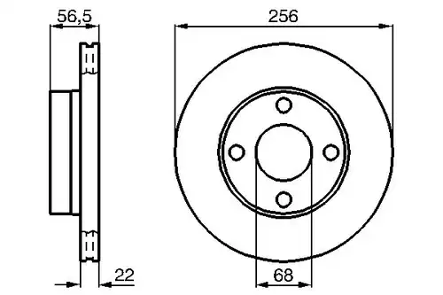 спирачен диск BOSCH 0 986 478 550