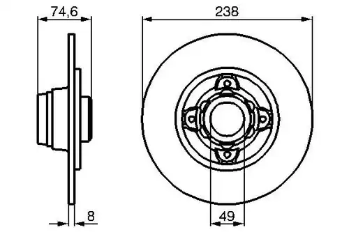 спирачен диск BOSCH 0 986 478 557