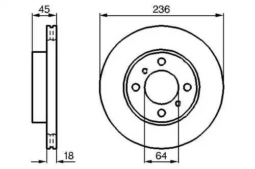 спирачен диск BOSCH 0 986 478 572