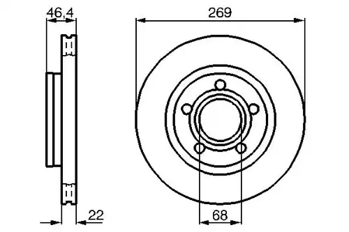 спирачен диск BOSCH 0 986 478 574