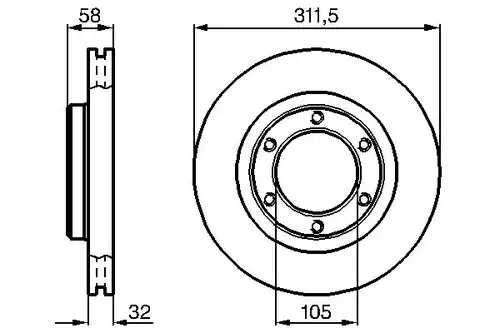 спирачен диск BOSCH 0 986 478 580