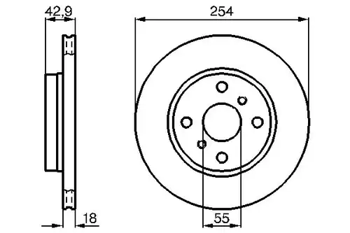 спирачен диск BOSCH 0 986 478 585