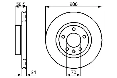 спирачен диск BOSCH 0 986 478 594