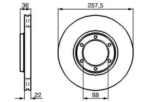 спирачен диск BOSCH 0 986 478 596