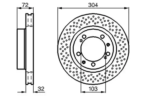 спирачен диск BOSCH 0 986 478 597