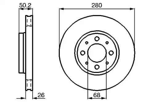 спирачен диск BOSCH 0 986 478 602