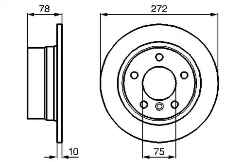 спирачен диск BOSCH 0 986 478 641