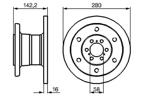 спирачен диск BOSCH 0 986 478 649