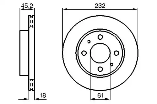 спирачен диск BOSCH 0 986 478 650