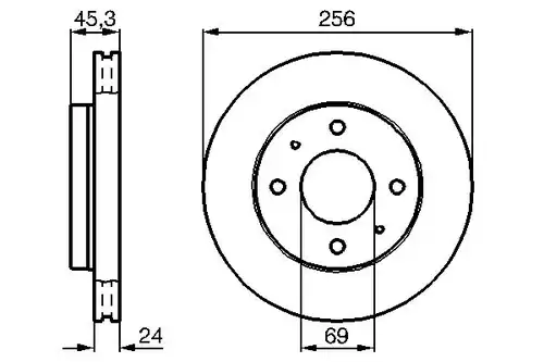 спирачен диск BOSCH 0 986 478 652