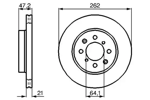 спирачен диск BOSCH 0 986 478 657