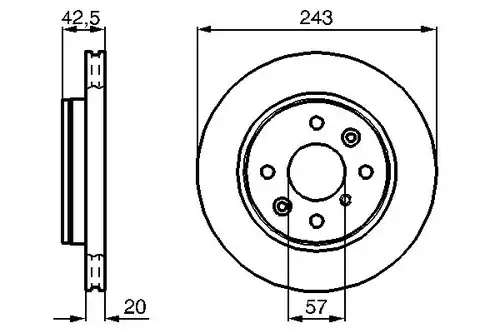 спирачен диск BOSCH 0 986 478 659