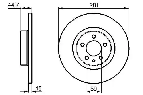 спирачен диск BOSCH 0 986 478 668