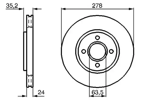 спирачен диск BOSCH 0 986 478 670