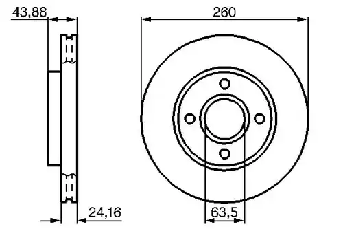 спирачен диск BOSCH 0 986 478 671