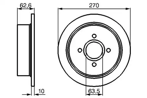 спирачен диск BOSCH 0 986 478 672